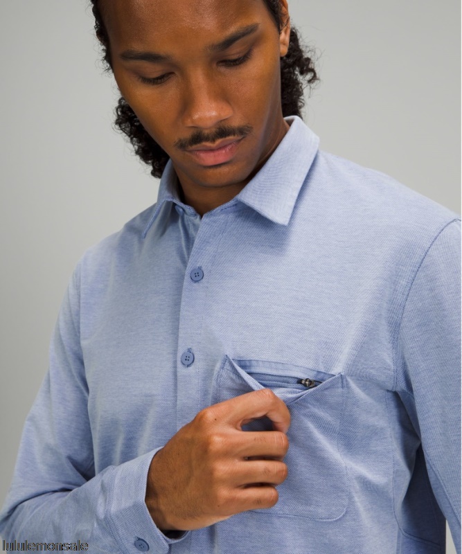 Lululemon Verkauf DELULU611 | Harbour Blue Commission Langarmshirt